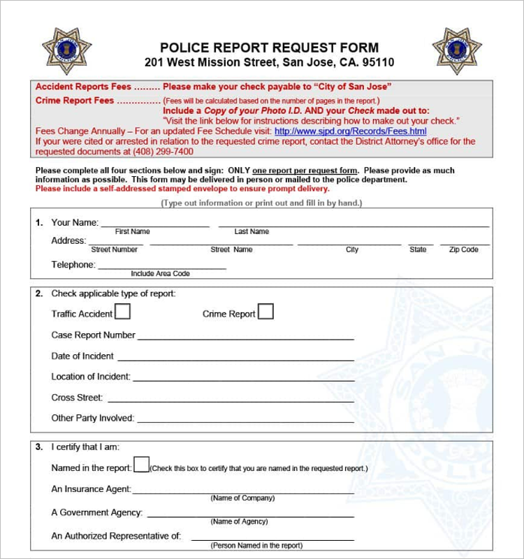 24+ Printable Police Report Templates Free PDF, Word Formats