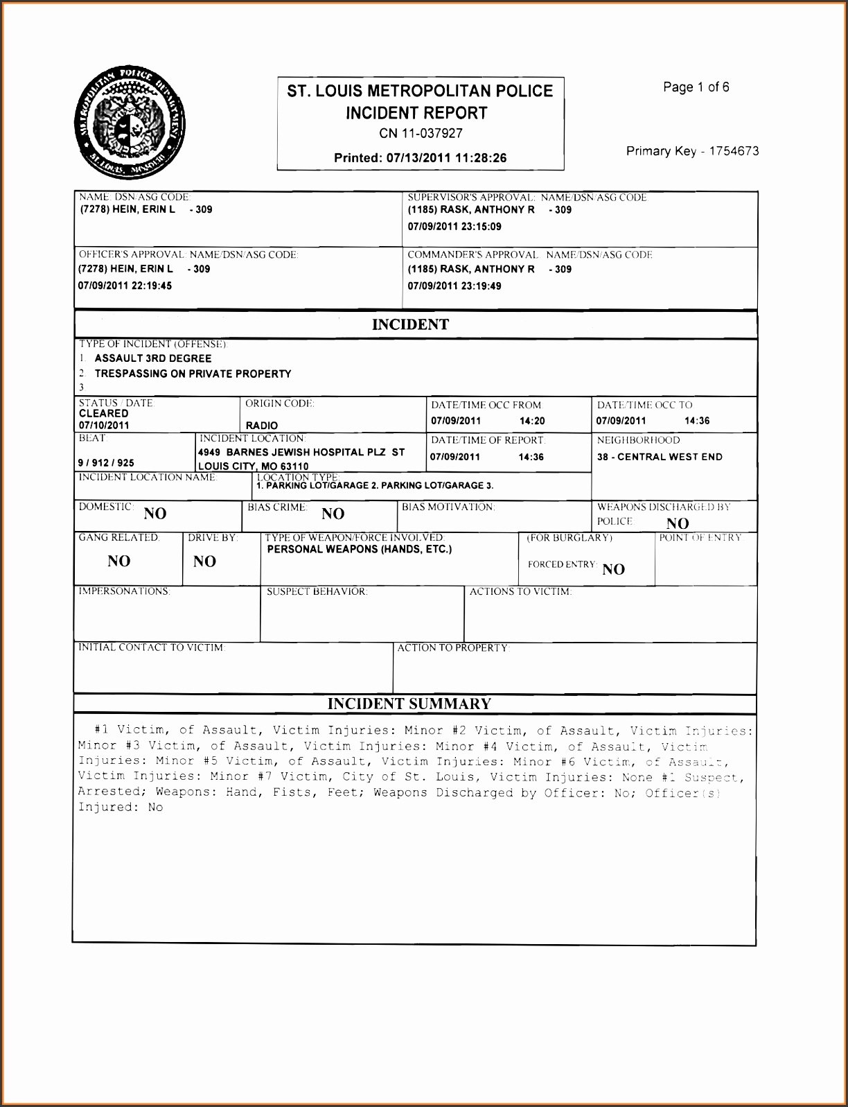 6+ Police Report Template Online