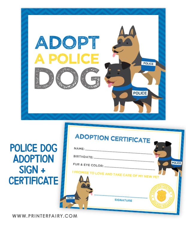 Adopt a Police Dog Set