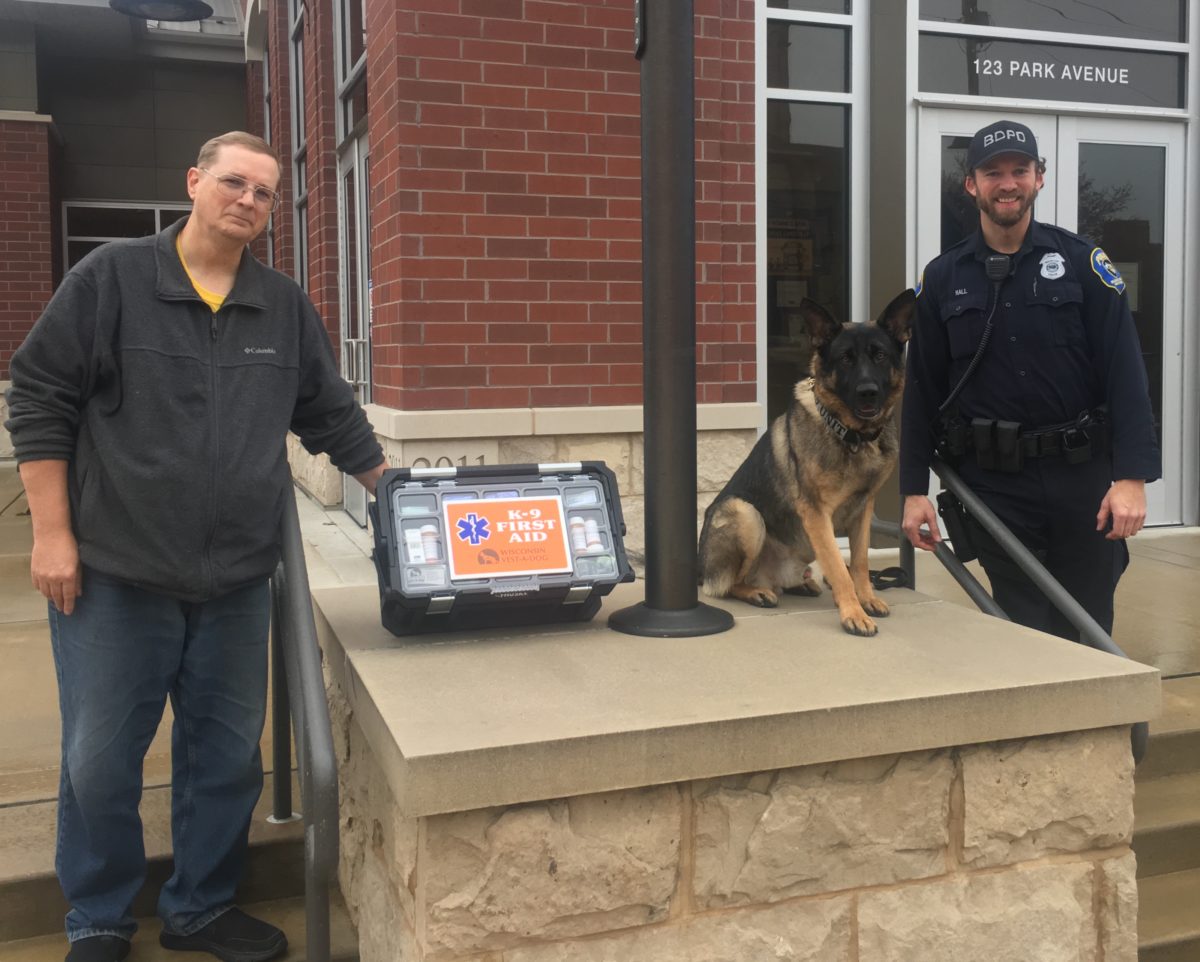 Beaver Dam Police K9 Unit Gets Dog Vests Donation