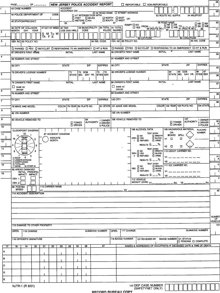 Blank Police Report