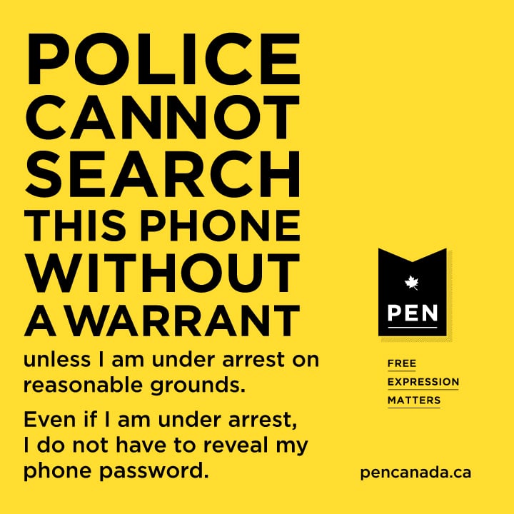 Can the Police Search my Phone?  PEN Canada