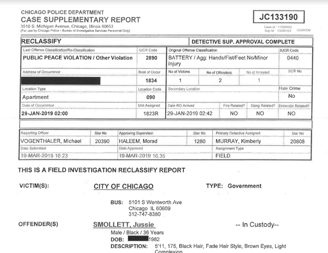 Chicago Police Release Investigative Files from Smollett Case ...