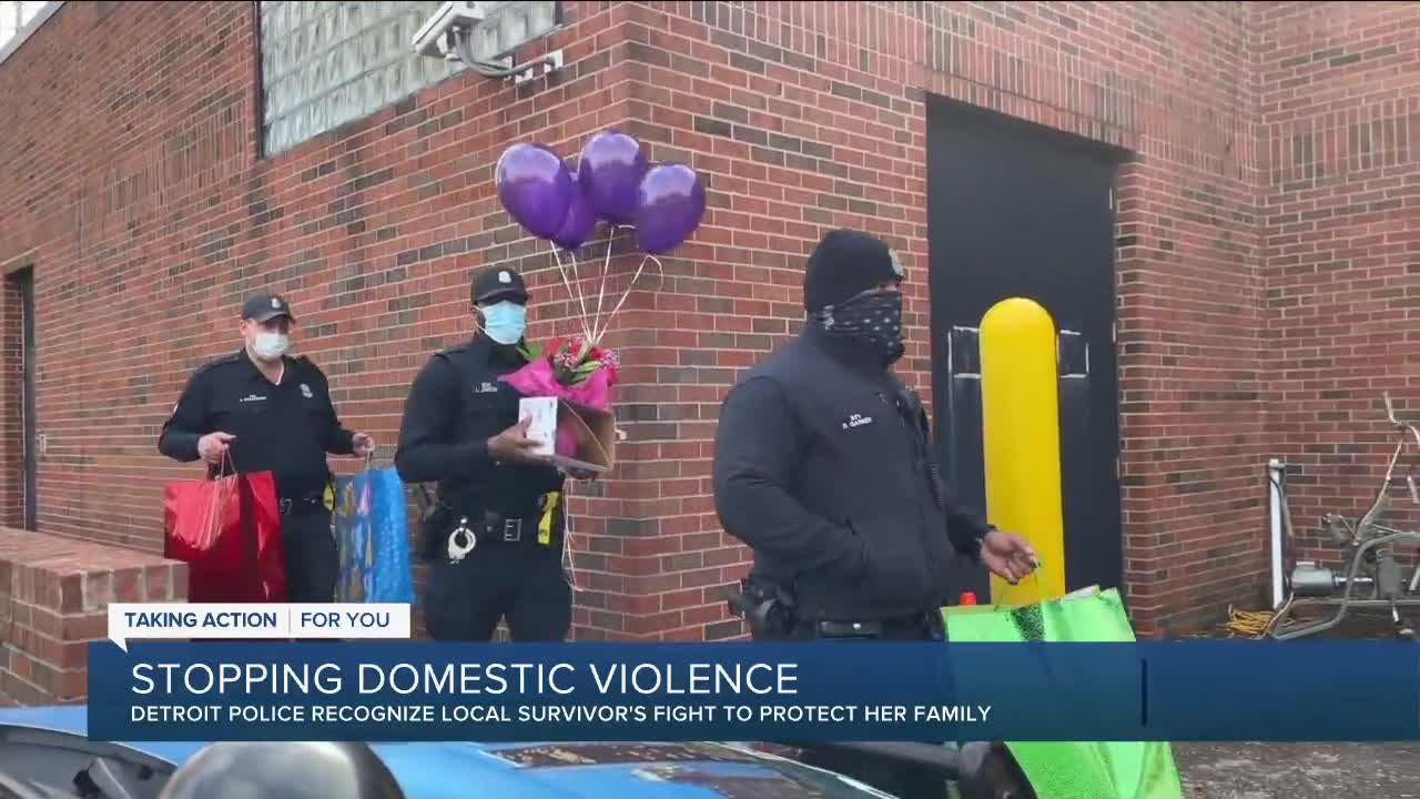 Detroit Police donate to help victim of domestic violence ...