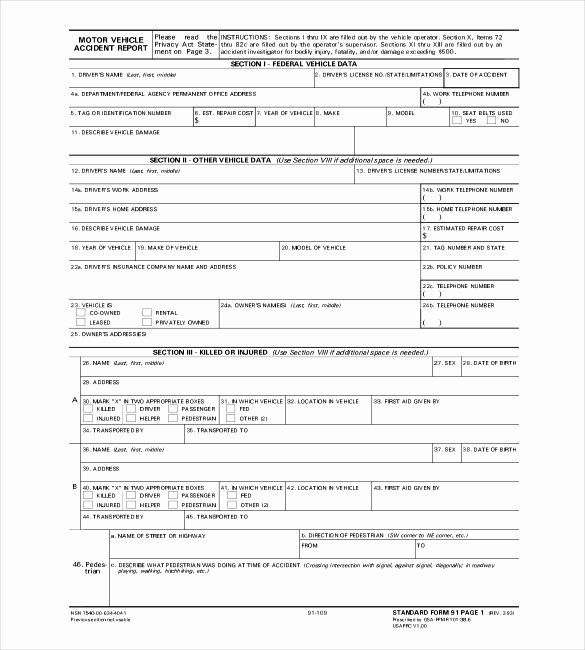 Fake Accident Report Template Awesome Police Report Template in 2020 ...