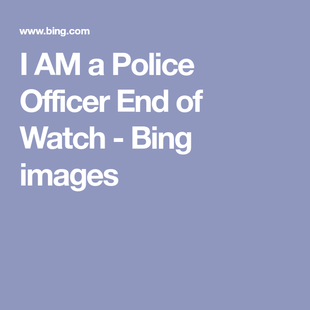 I AM a Police Officer End of Watch