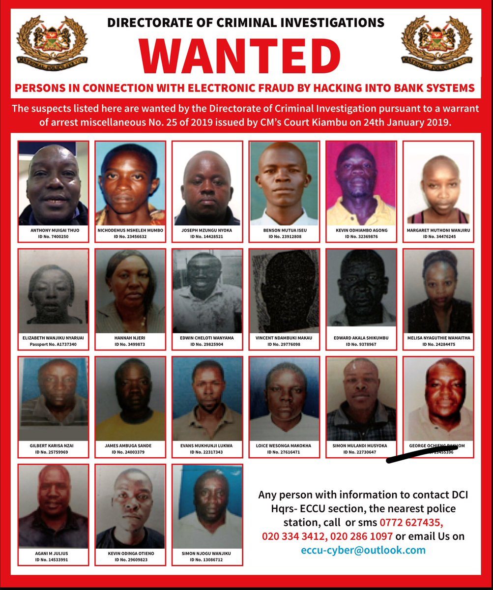 List of the Most Wanted Criminals in Kenya