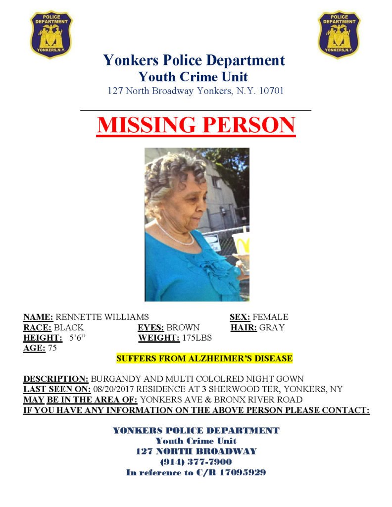 MISSING PERSON REPORT