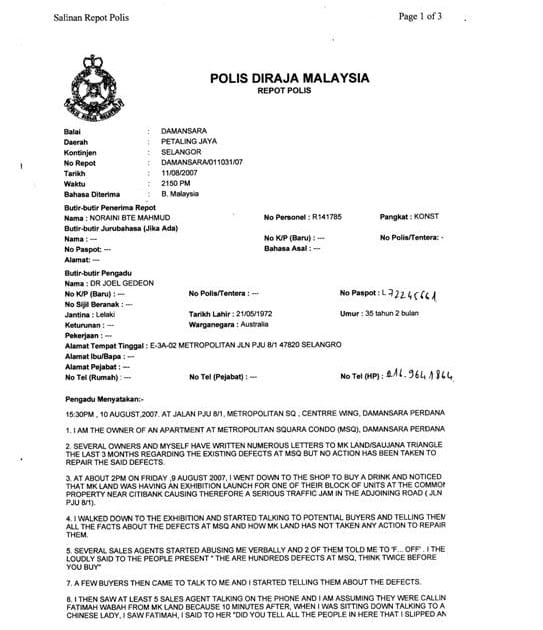 Online Police Report Malaysia : Malaysia Online Sellers Scam List ...