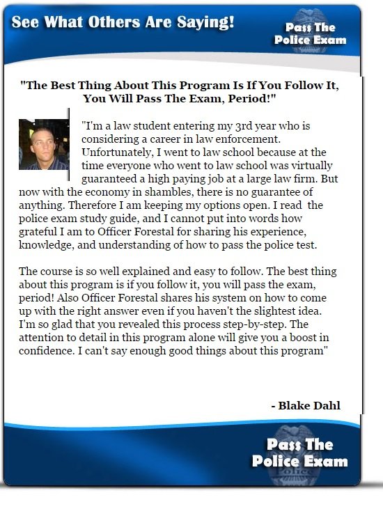 Pass The Police Exam: Police Written Test Study Guide