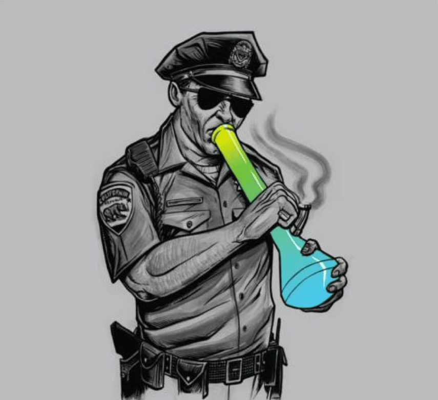 Photos of Cops Smoking Weed