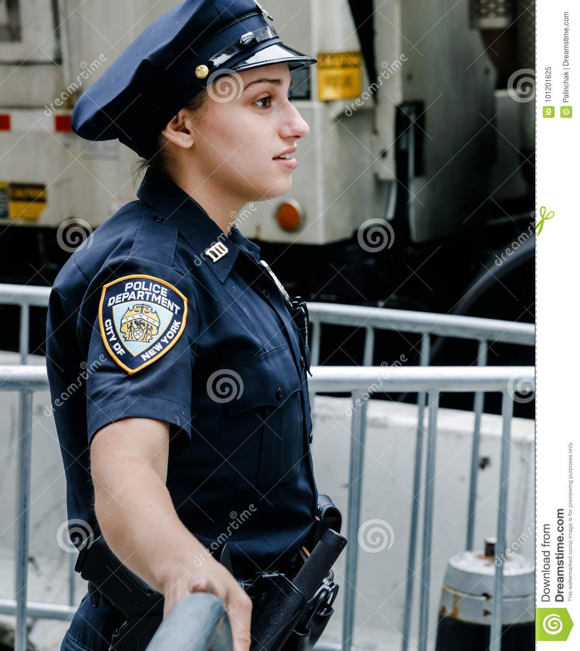Police Officers On The Streets Of Manhattan Editorial Image
