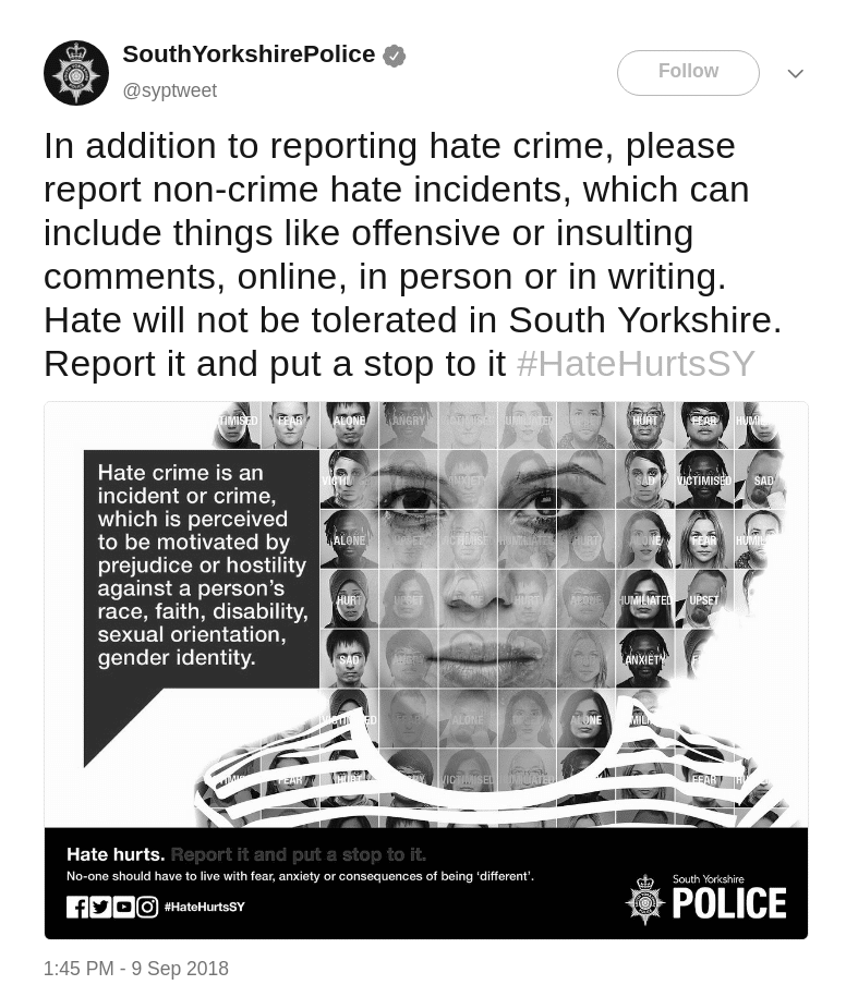 Report Me To The Wanker South Yorkshire Police (@syptweet)  Updated ...