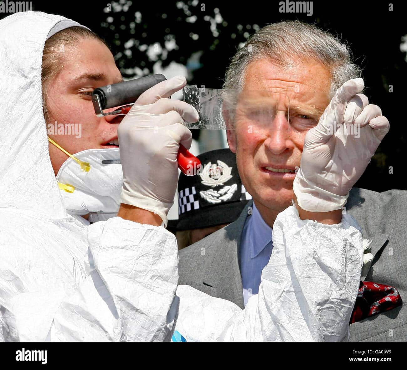 The Prince of Wales speaks to police science degree student Ceri Young ...