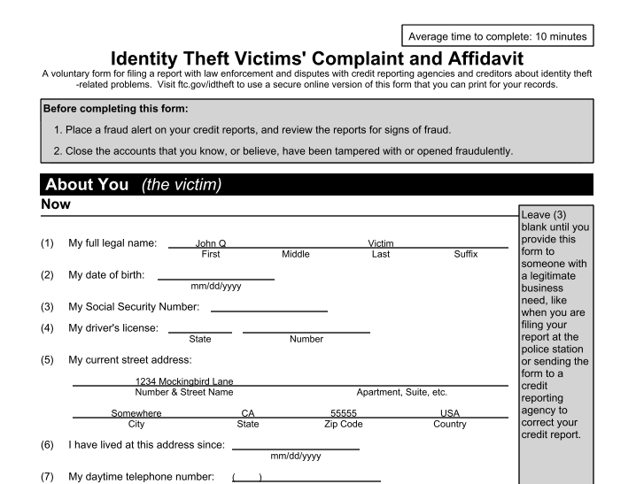 Victim of Identity Theft?? What To Do to Protect ...