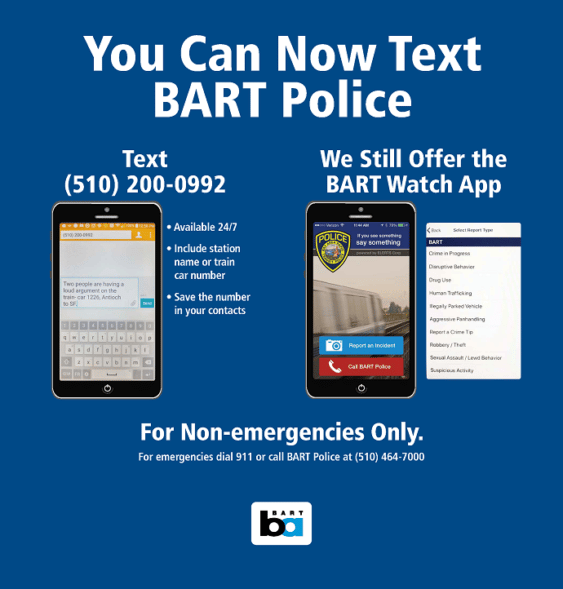 You Can Now Text BART Police