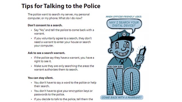 Your Cheatsheet for Talking to the Police